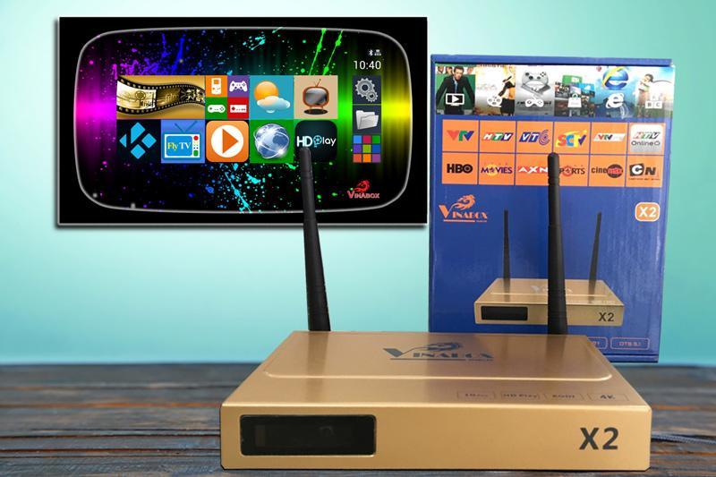 Android Tv box - Vinabox X2 Ram 1G Rom 8G biến TV thường thành smart TV - Bảo hành 12 tháng uy tín