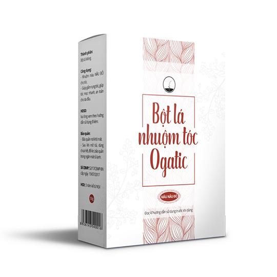 Bột lá nhuộm tóc ogatic - màu nâu đỏ