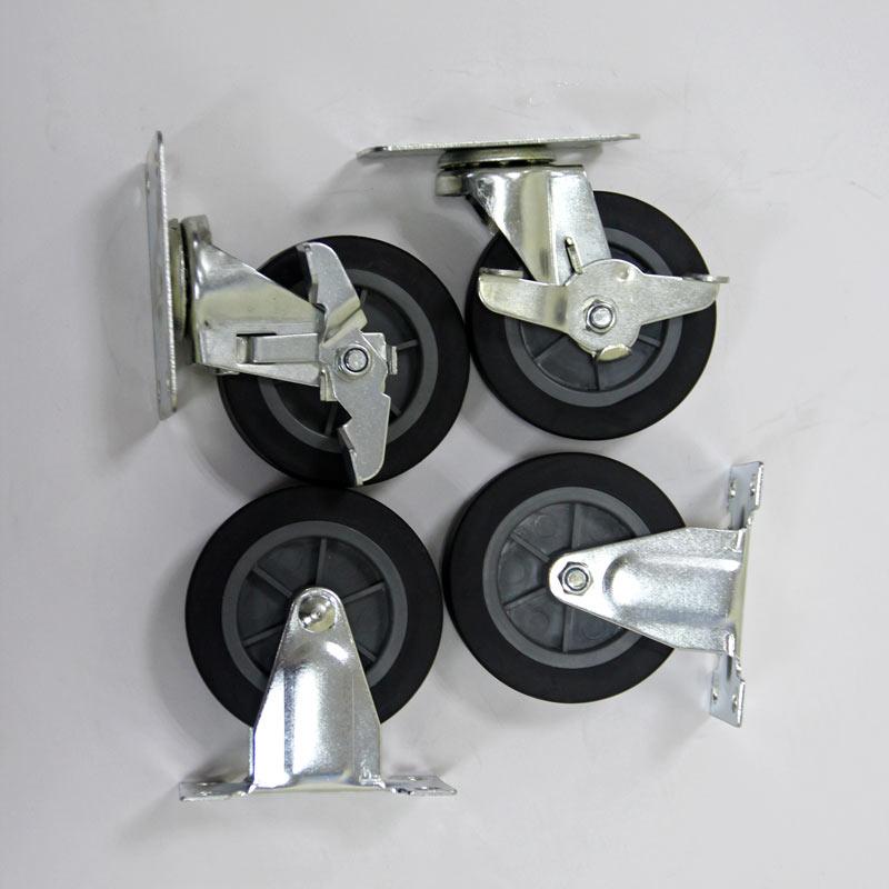 Bộ 4 bánh xe đẩy đường kính 100mm chịu tải trọng 170kg , có chốt hãm
