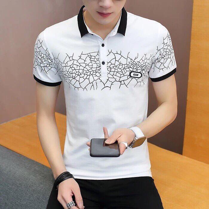 Áo thun nam cổ trụ cao cấp thời trang skyfashion ms23