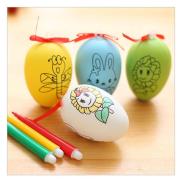 Đồ chơi trứng tập tô màu gồm 4 trứng + 16 bút dạ màu Hax 50065