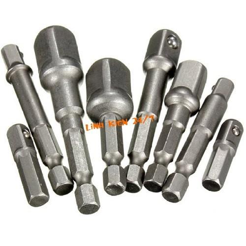 BỘ 8 ĐẦU LỤC GIÁC MỞ RỘNG GẮN ĐẦU MÁY KHOAN-BẮT VÍT