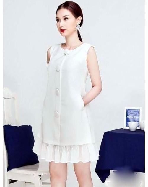 Đầm suông dự tiệc trắng nt4160