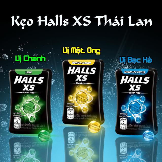 Combo x 3 vị Kẹo ngậm thơm miệng Halls XS thái lan