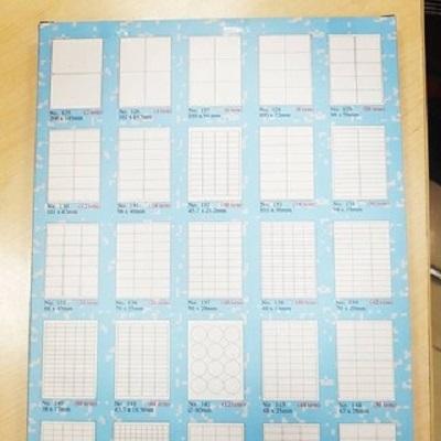 Giấy in tem Tomy A4 (Size 125- Size 149)