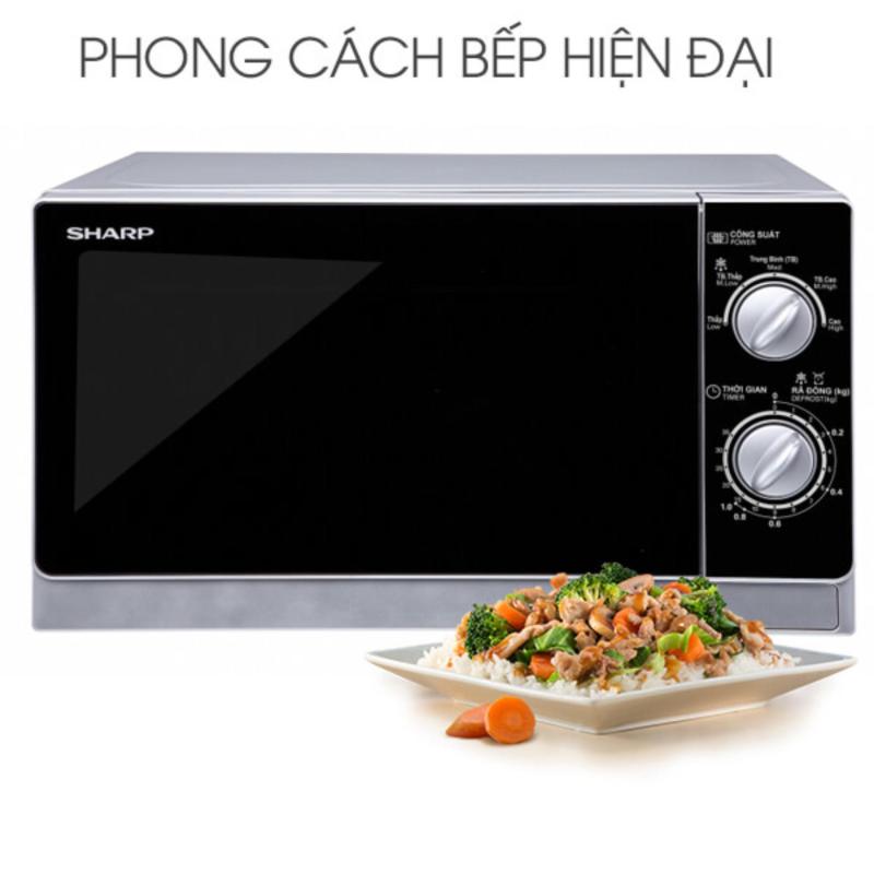 Lò vi sóng Sharp R-205VN-S (điều khiển cơ, 20 lít, 800W)