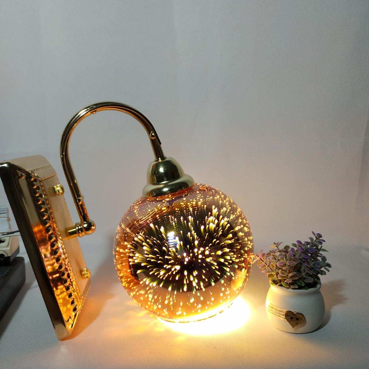 Đèn gắn tường - đèn tường - đèn vách quả cầu lửa 3D trang trí siêu lung linh - đã kèm bóng LED
