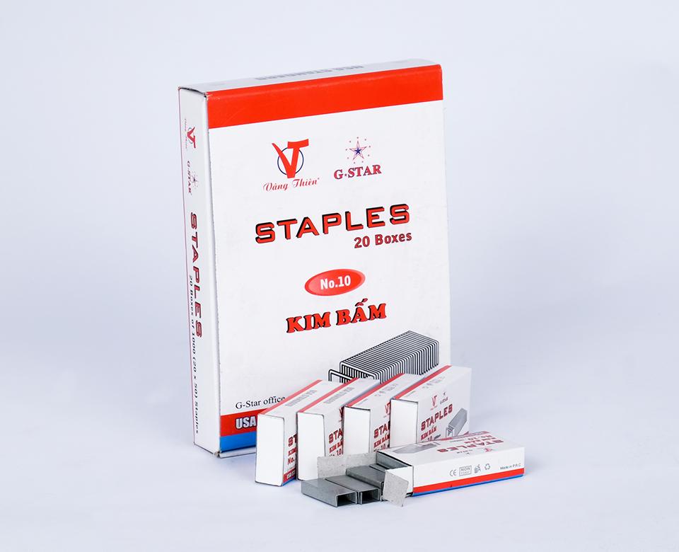 Combo 20 hộp kim bấm số No.10 G-star ( dùng cho bấm kim số No.10 )