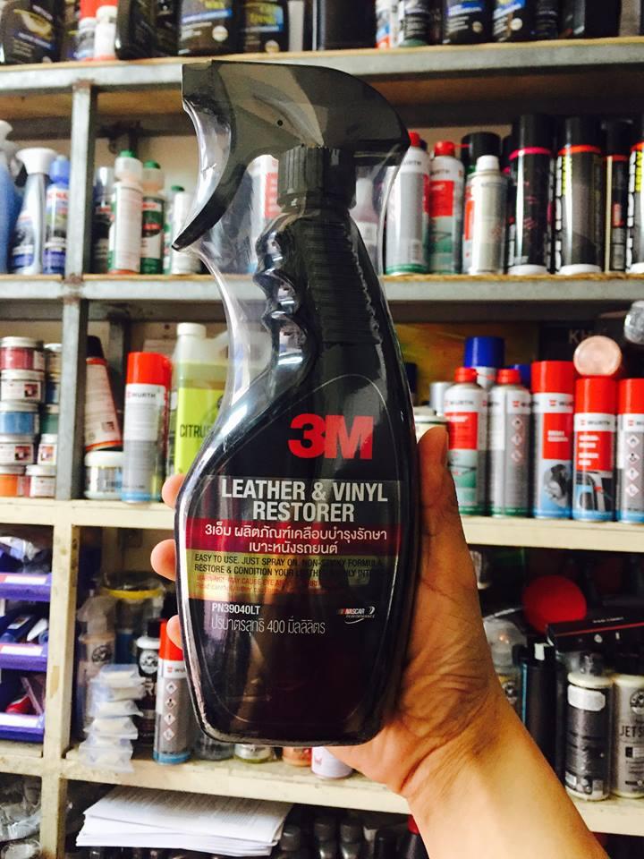 Chai xịt chăm sóc da, nội thất ô tô - 3m leather & vinyl restorer pn39040lt 400ml