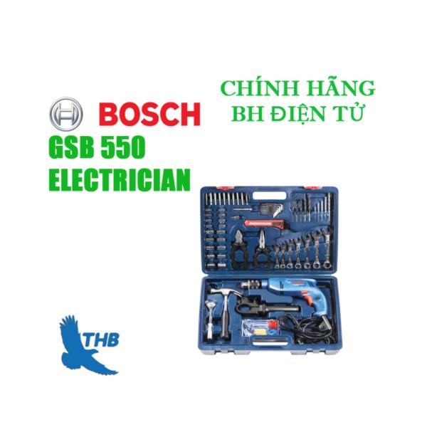 Bộ máy khoan động lực Bosch GSB 550 Electrician