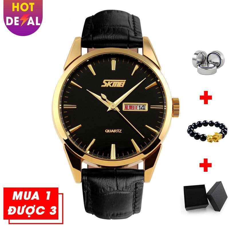 Đồng hồ nam SKMEI VK026 sang trọng dây da cao cấp - VERK WATCHES