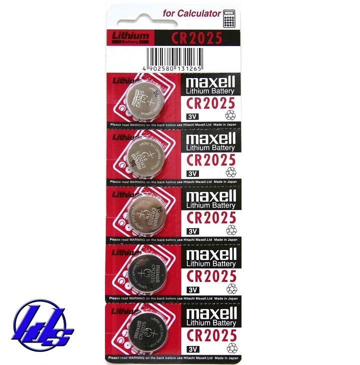 Pin cr2025 maxell vỉ 5 viên