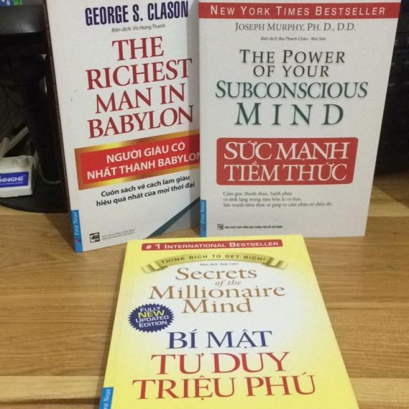 Sách - combo 3 cuốn sách sức mạnh tiềm thức, bí mật tư duy triệu phú và người giàu có nhất thành babylon