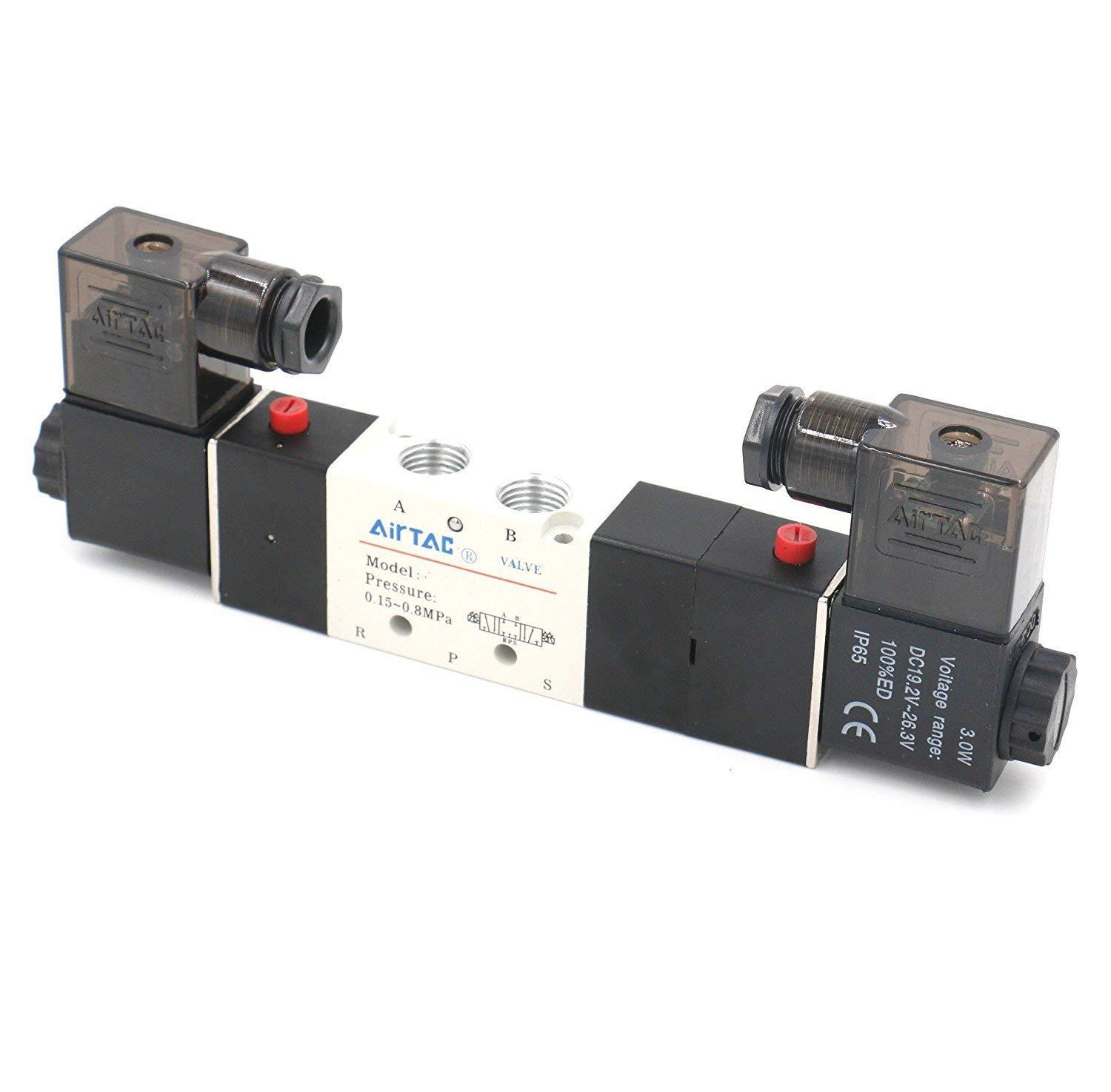 Van điện từ khí nén 4v220-08 g1/4 điện áp ac220v