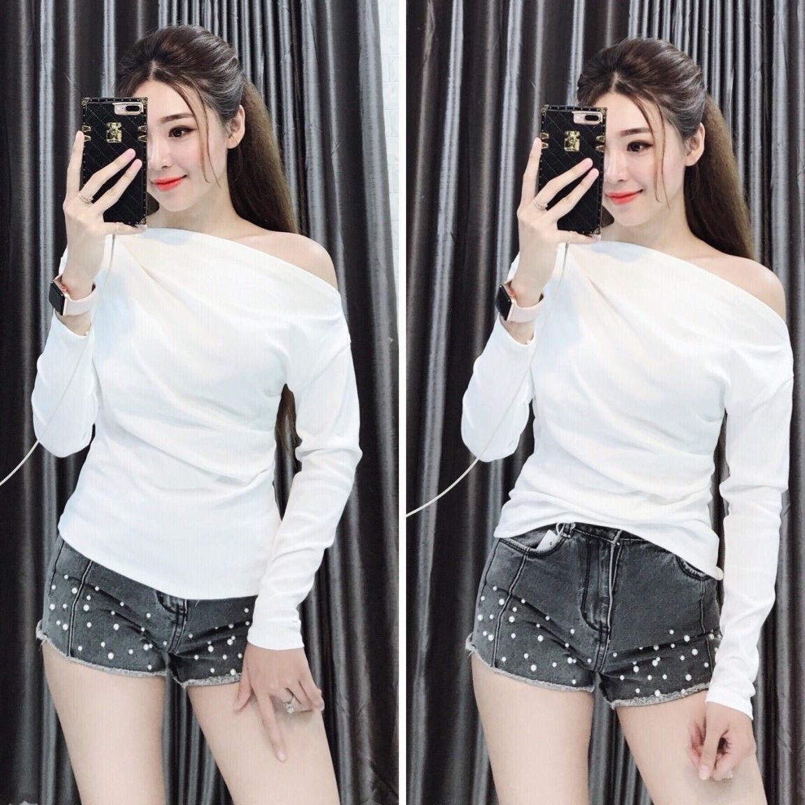 Áo thun lệch vai cao cấp