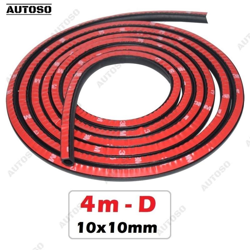Gioăng cao su chữ D 10x10mm - Bộ 4m Small, chống ồn cách nhiệt xe hơi - AUTOSO