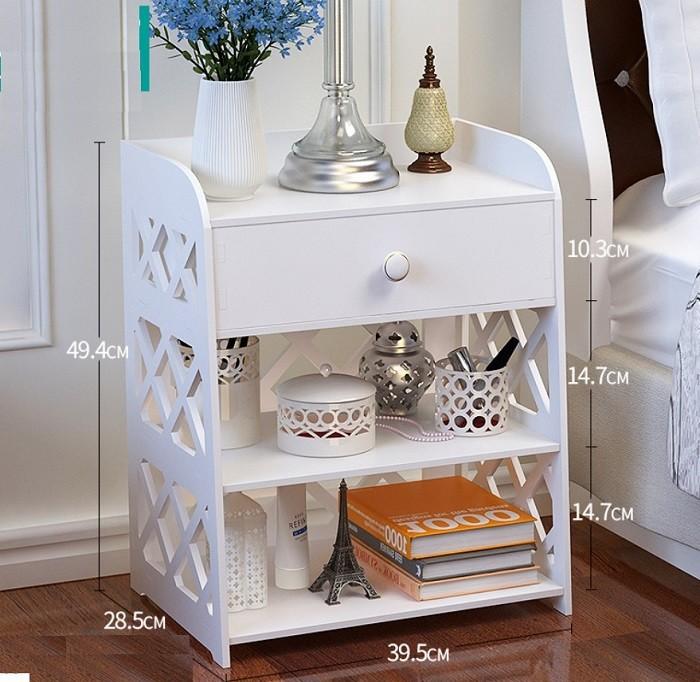 Kệ trang trí đầu giường K100 - Kệ trang trí, kệ để bàn, kệ sách 2 tầng, kệ gỗ, kệ ván ép, kệ trắng, kệ mỹ phẩm, kệ phòng ngủ, kệ để đồ, kệ trắng dễ thương, kệ bếp, kệ gia vị