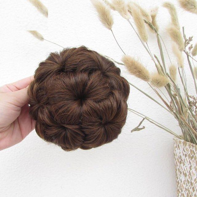 BÚI TÓC GIẢ XOĂN HOA