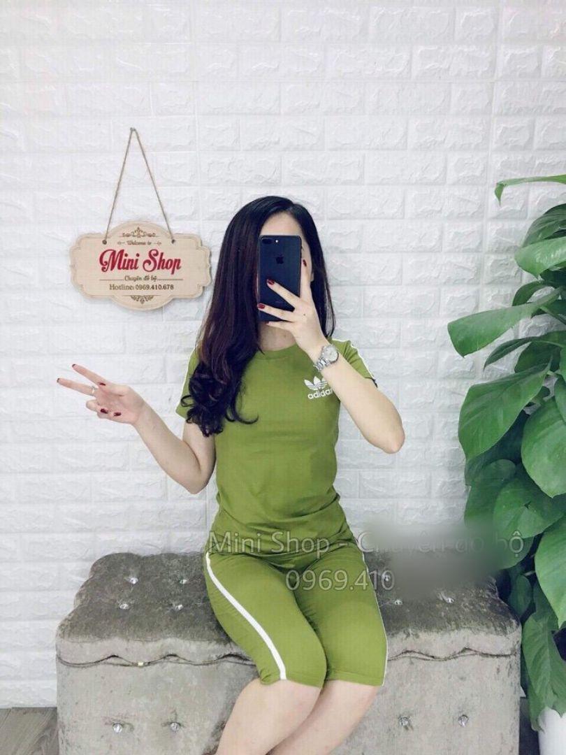 Bộ đồ mặc nhà nữ phối sọc