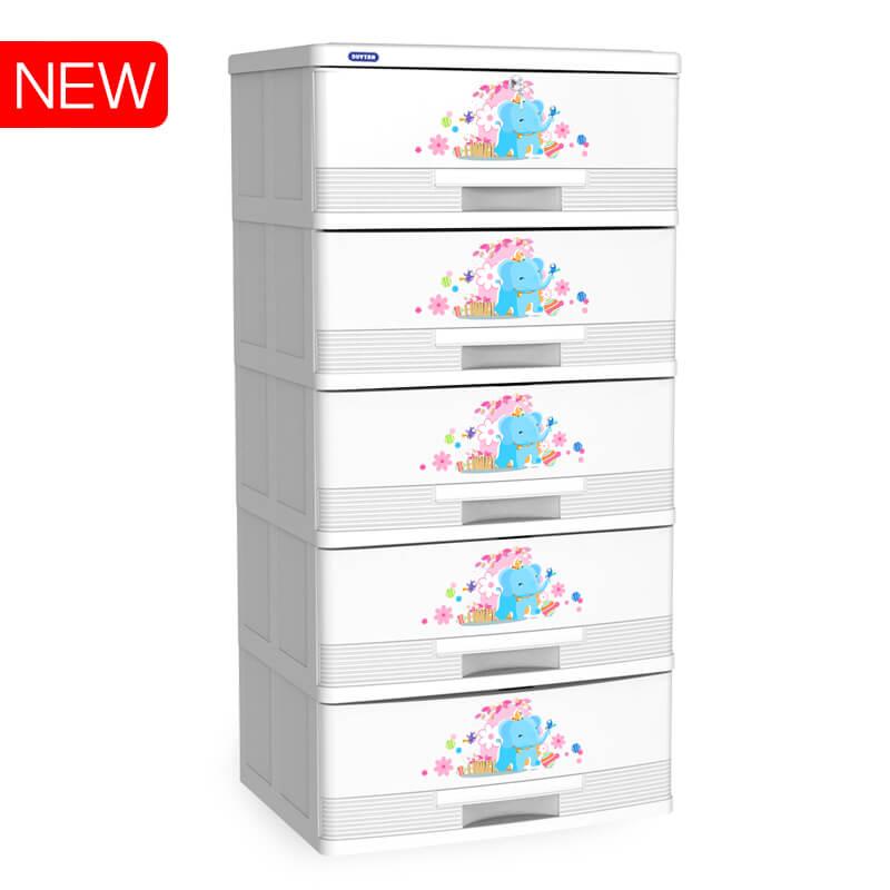 Tủ nhựa Duy Tân Đại Kiểu 5 tầng (Xanh Dương )