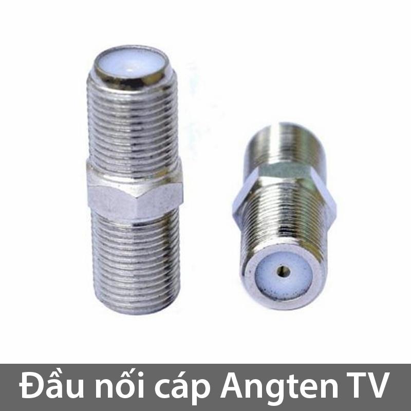 com bô 5 Đầu nối cáp đồng trục Angten TV 2 đầu âm dạng vặn ren