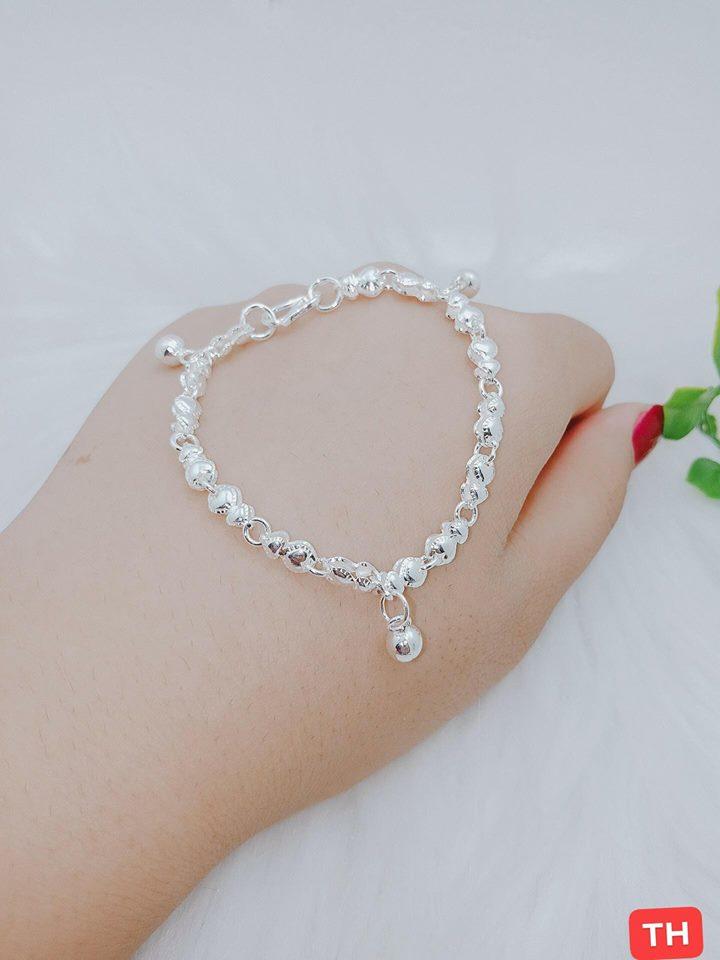Lắc tay bạc cho bé, lắc tay bạc cho bé gái, lắc tay bạc cho bé trai, vòng tay bạc cho em bé, vòng tay bạc cho bé gái, lắc tay bạc cho em bé, lắc tay bạc cực xinh cho bé, lắc tay bạc cho bé sơ sinh, lắc tay bạc cho bé sơ sinh, Bạc BSJ - LTB44