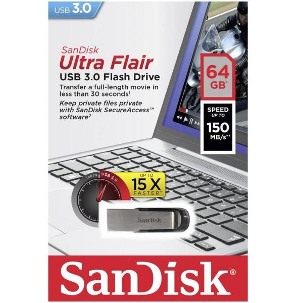 Bảng giá USB 3.0 SanDisk CZ73 Ultra Flair 64GB 150Mb/s (Bạc) - Phụ Kiện 1986 Phong Vũ