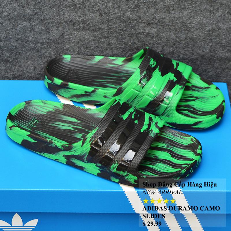 Dép Adidas_Duramo xuất Nhật màu trắng sọc bóng