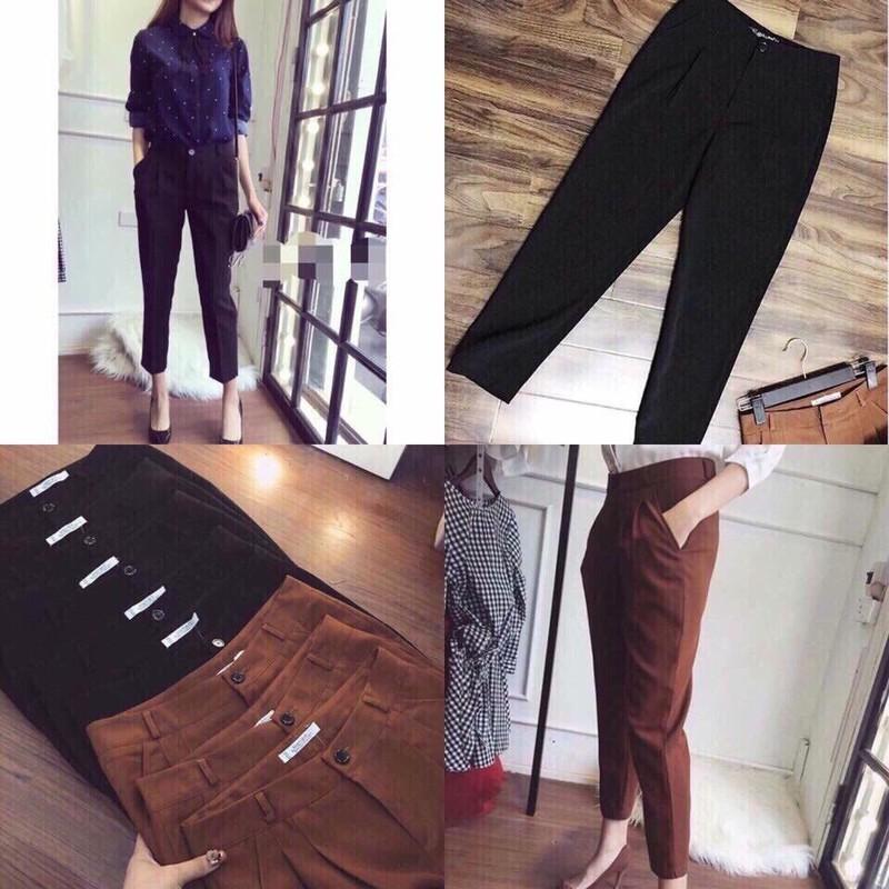 Quần Baggy Loại Đẹp Gấu Bằng màu nâu