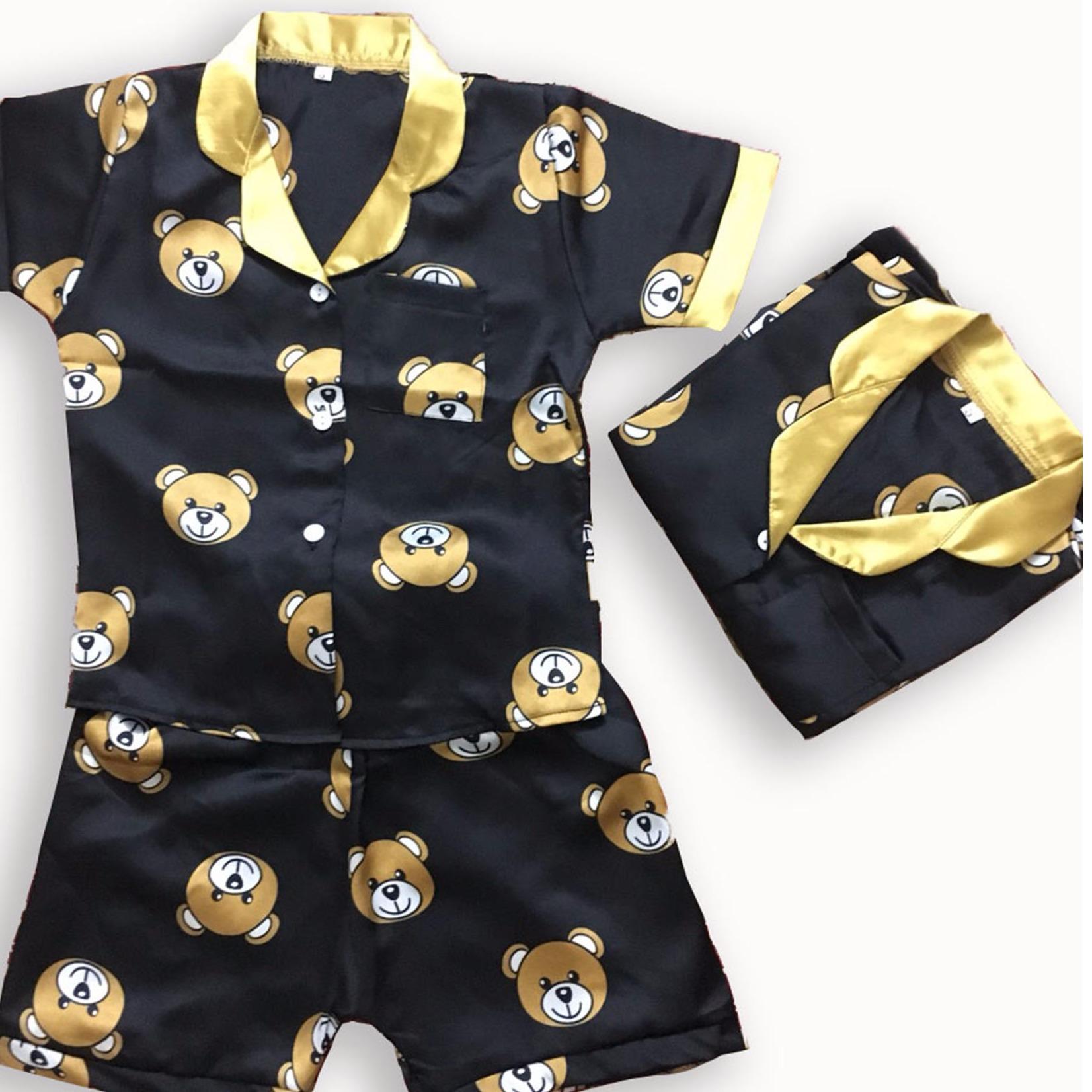 Bộ pijama lụa mềm bé trai , bé gái