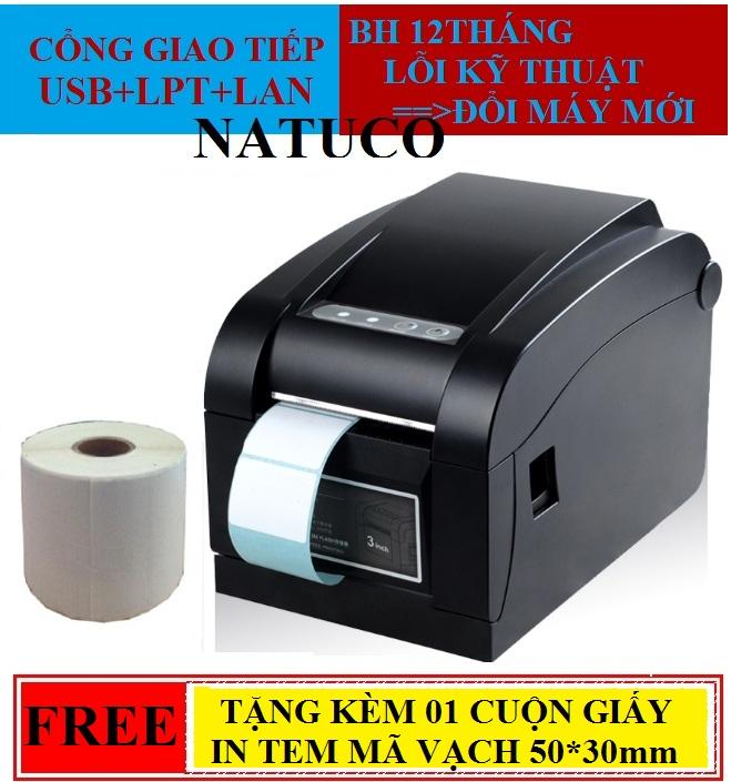Máy in mã vạch xprinter xp-350bm có cổng lan + tặng kèm 01 cuộn giấy decan 50*30 mm