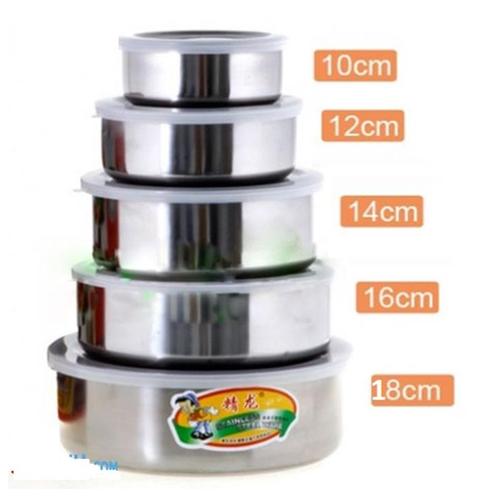 Bộ 5 hộp đựng thực phẩm inox
