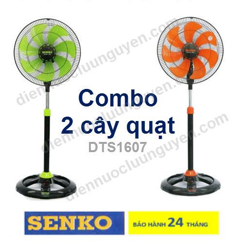 Combo 2 quạt đứng thân sắt f23 senko dts1607