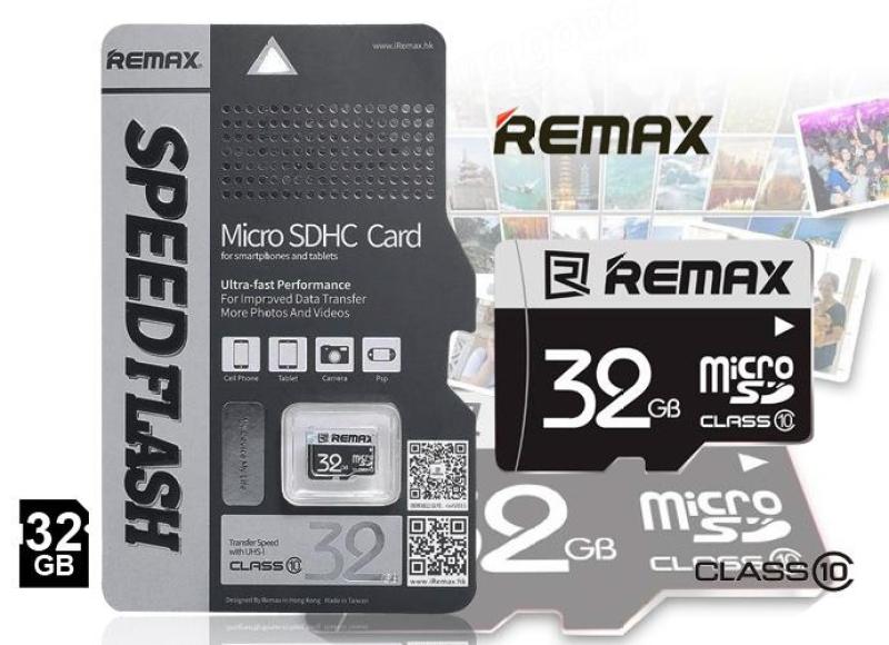 Thẻ nhớ microSD REMAX 32GB tốc độ class 10 chuyên dụng cho camera