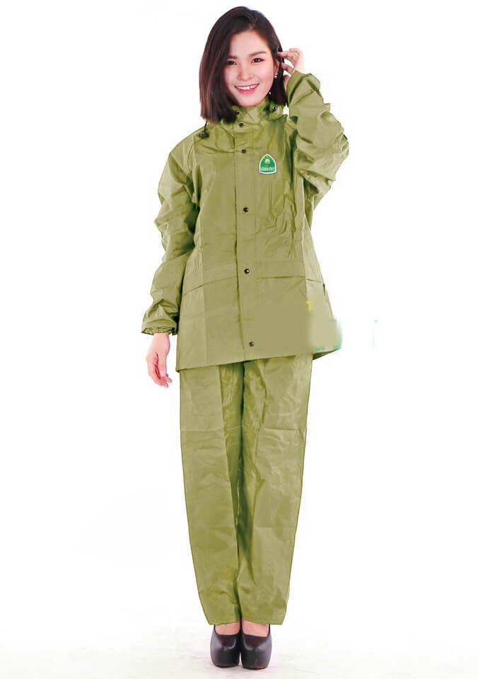 Bộ Áo Mưa Vải Dù Cao Cấp Chống Thấm Vàng Chuối (XL)