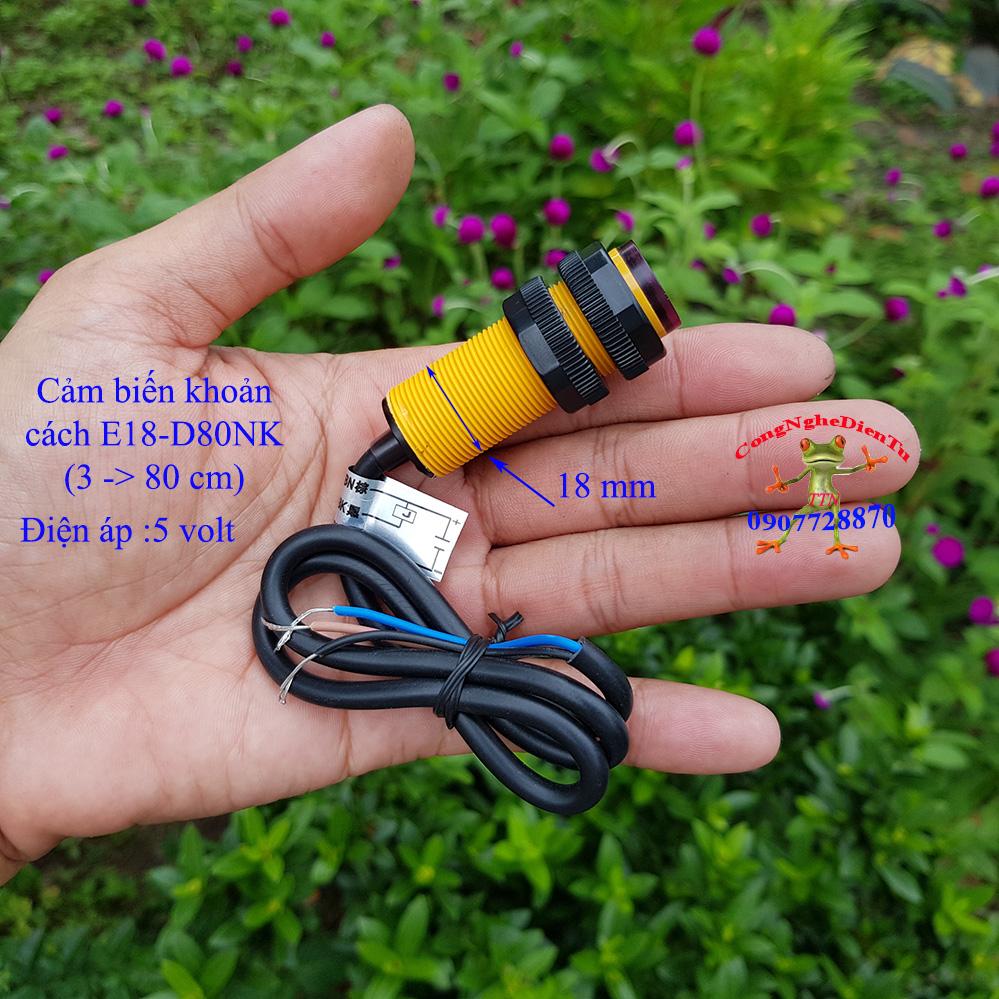 Cảm biến khoản cách tiệm cận E18 D80NK 5 volt
