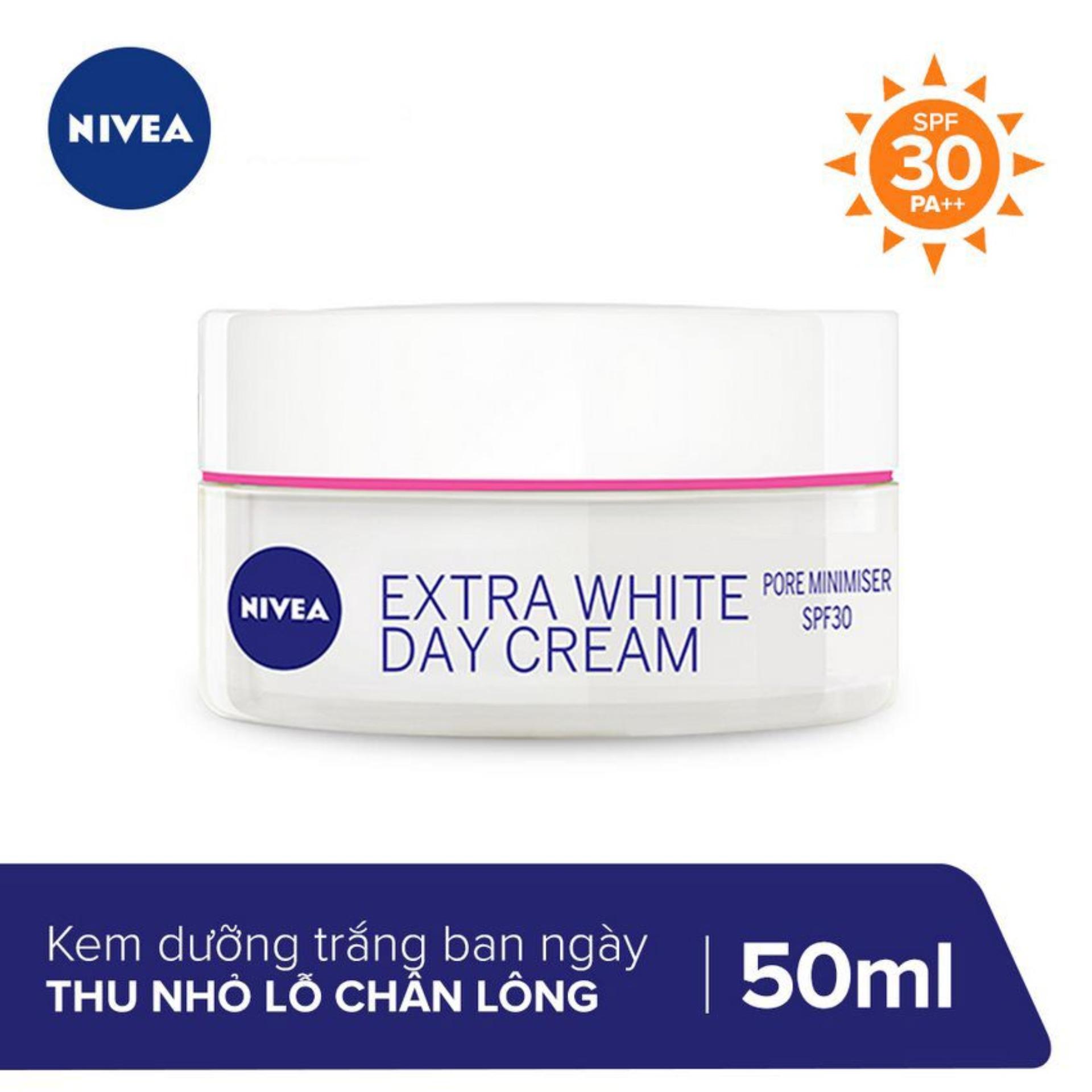 Kem Dưỡng Trắng Da và Thu Nhỏ Lỗ Chân Lông Ban Ngày Nivea Extra White Pore Minimiser Day Cream SPF30 50ml _ 86741
