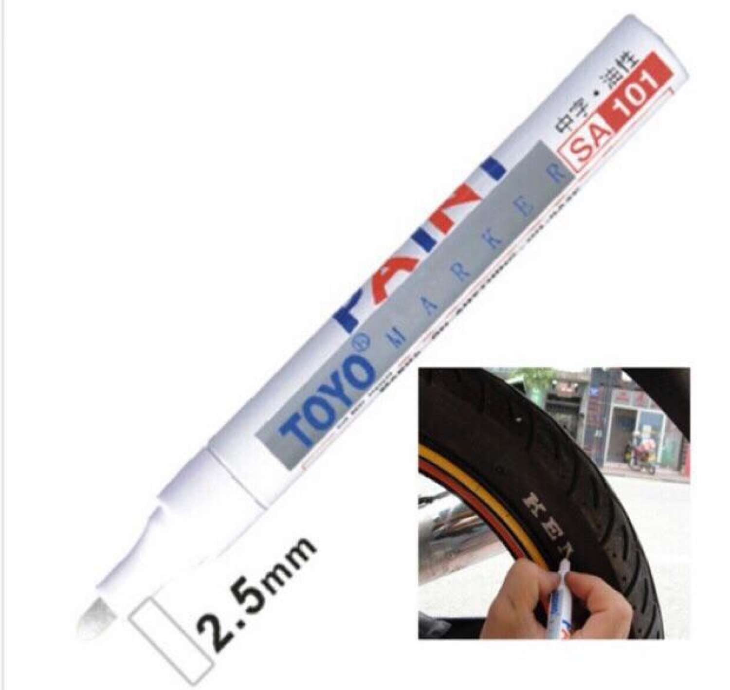 2 cây bút sơn toyo - mực trắng