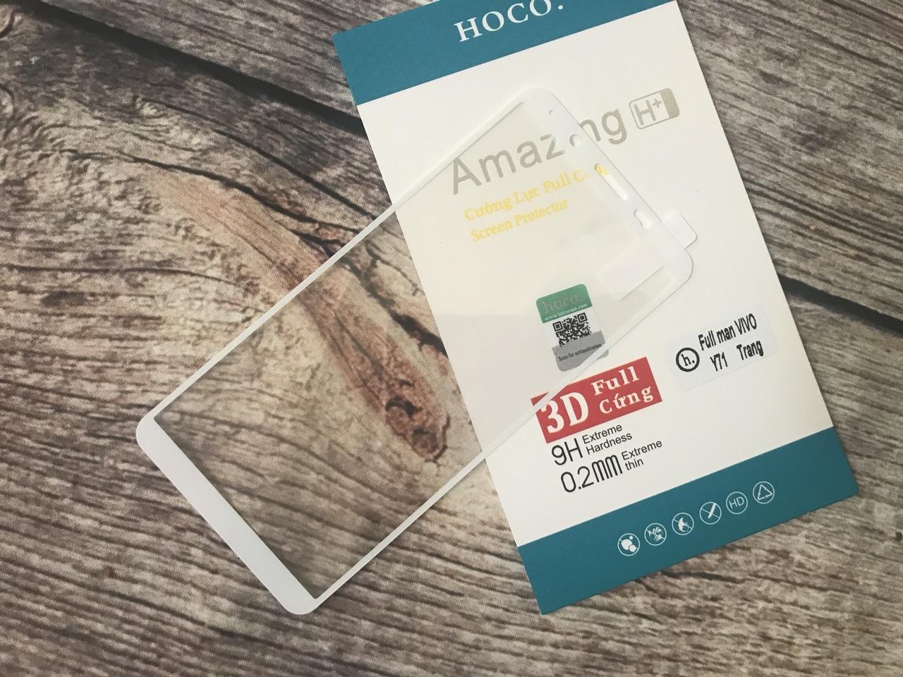 Kính cường lực full cứng Hoco cho Vivo Y71 - Trắng
