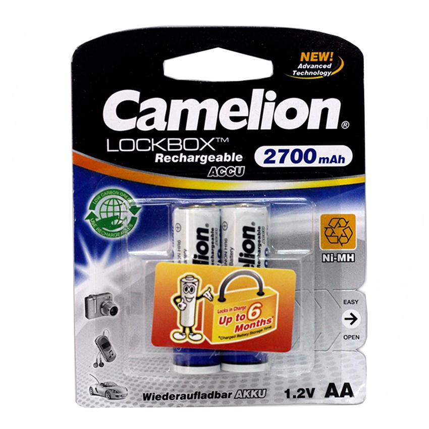 Bộ 2 pin sạc camelion lockbox 2700mah loại 1.2v aa ti245