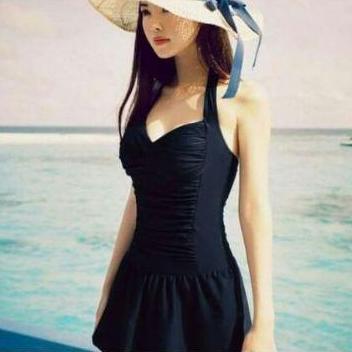 Bikini, Đồ bơi nữ, Bộ đồ bơi 1 mảnh, đồ bơi liền thân đỏ đen gợi cảm che khuyết điểm cao cấp chất thun lạnh