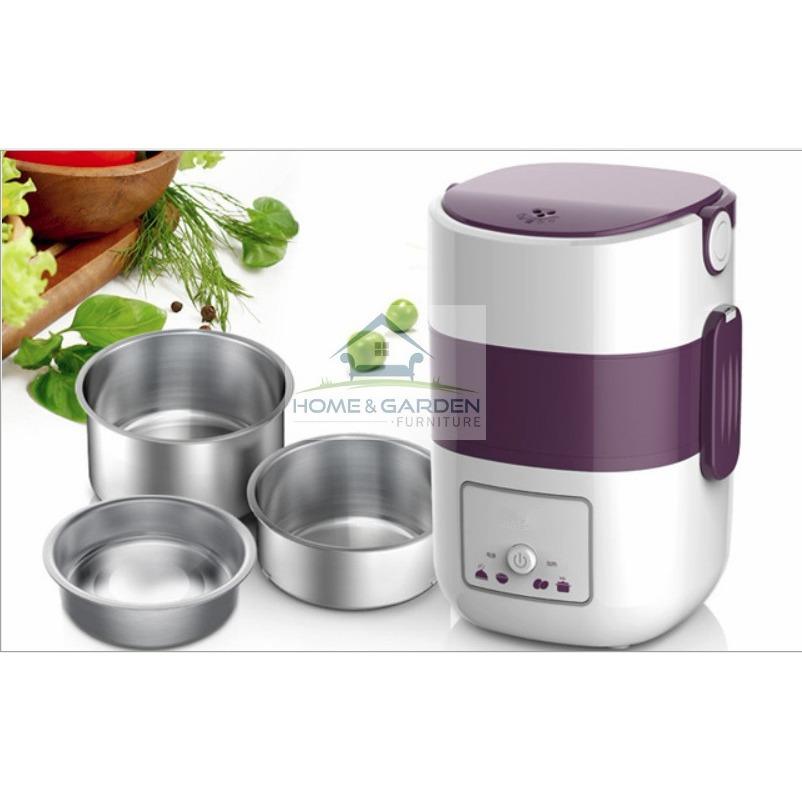 Hộp nấu và hâm nóng cơm lồng Inox 03 tầng Home and Garden A06 ..