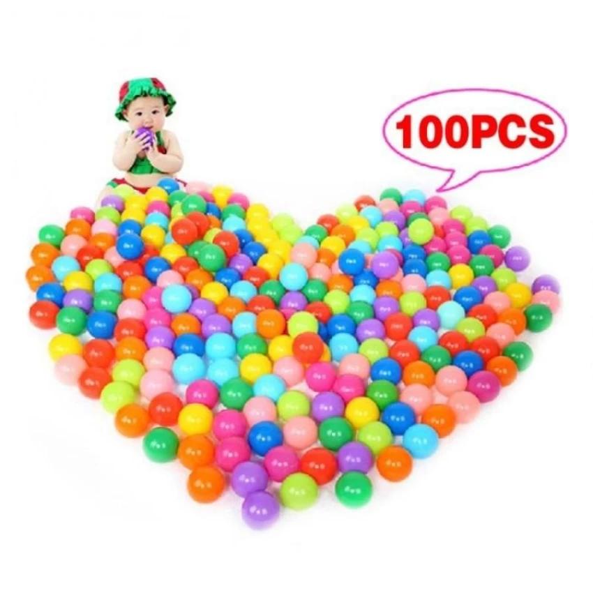 Bộ 100 banh ( bóng ) nhựa Việt Nam nhiều màu cho bé yêu vui chơi- Kích thước 5cm
