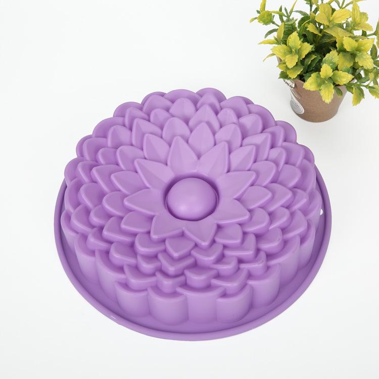 Khuôn làm bánh làm thạch rau câu bằng silicon hoa hướng dương 22cm