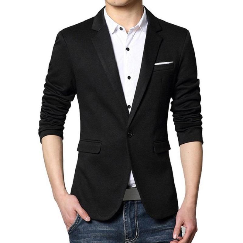 Áo vest thời trang nam Kaki Thái màu đen viền trắng túi LZD043PC