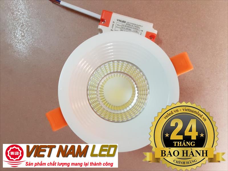 Đèn led âm trần 7w cob, sáng trắng