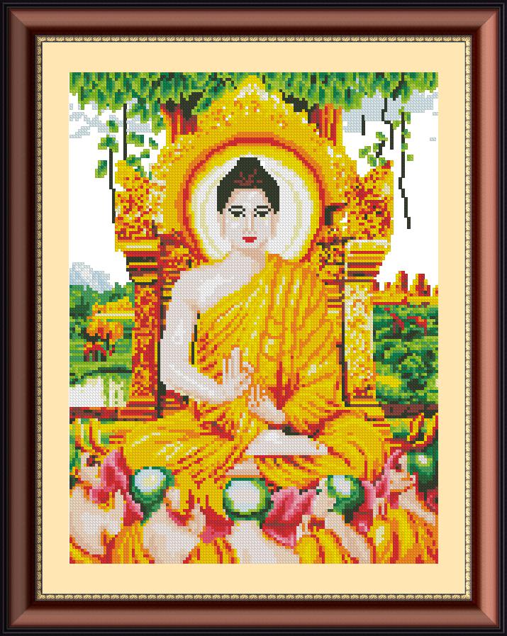 IST255 Tranh Thêu Chữ Thập Phật Tổ