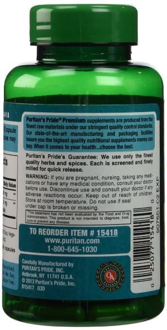 Puritan's Pride Turmeric Curcumin 500mg -3