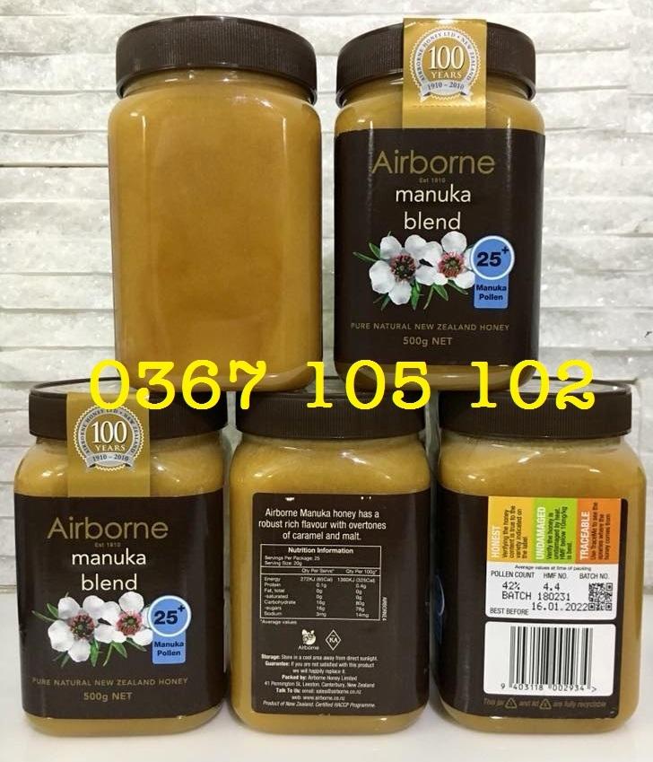 [HCM]Mật ong Manuka 25+ 500gr New Zealand hàng xách tay Úc Date 2022