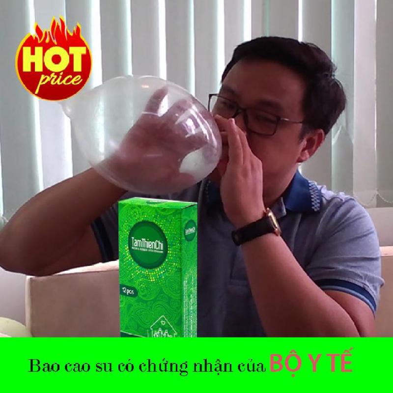 Bao cao su Tâm Thiện Chí Gia đình mỏng trơn, hộp 12 cái